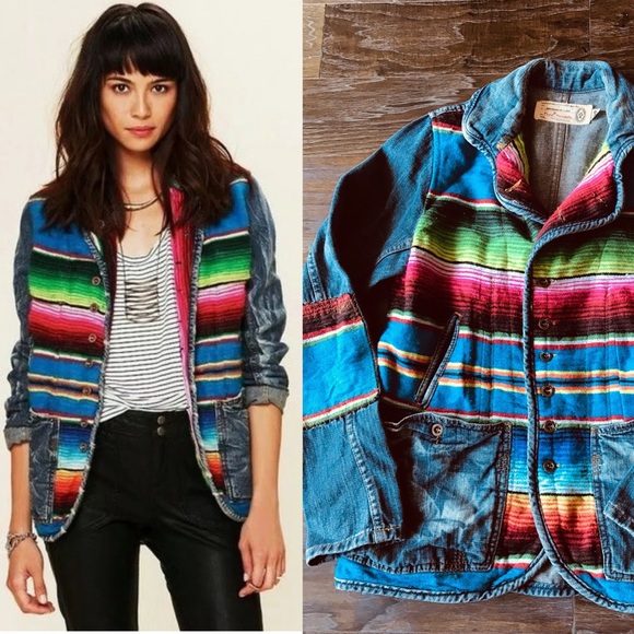 Free People Denim Jacket S - Picture 1 of 7